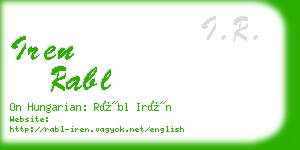 iren rabl business card